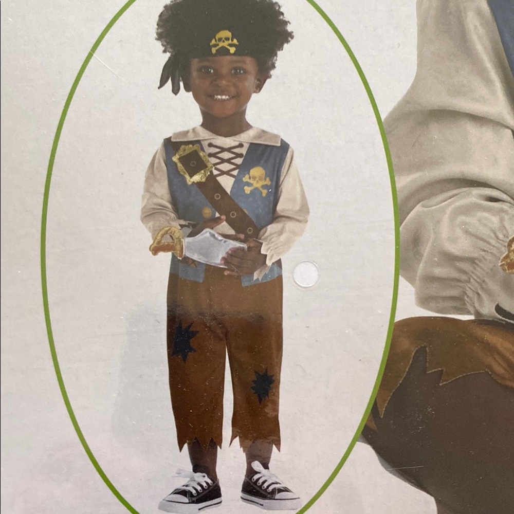 Shipwrecked Pirate Costume for Kids - Blue and Brown - Picture 5 of 6